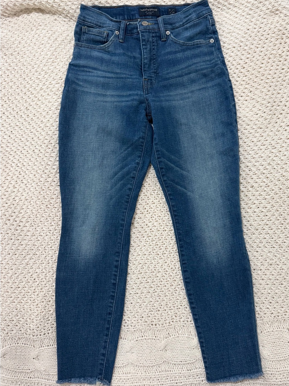 Lucky Brand Dark Blue High-Rise Skinny Jeans